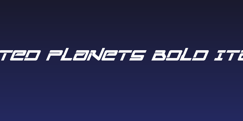 United Planets Bold Italic Social Header