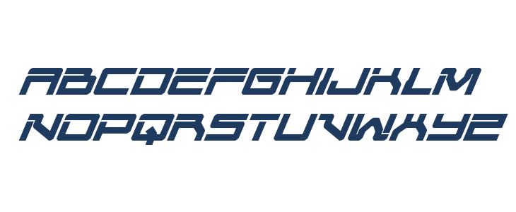 United Planets Bold Italic Lowercase