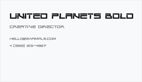 United Planets Bold Business Card
