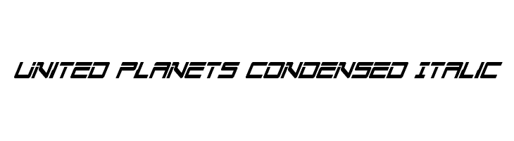 United Planets Condensed Italic  免费字体下载
