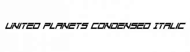 United Planets Condensed Italic  नि: शुल्क फ़ॉन्ट्स डाउनलोड