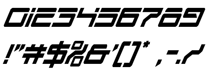 United Planets Condensed Italic Font OTHER CHARS