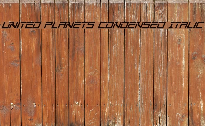 United Planets Condensed Italic Font examples
