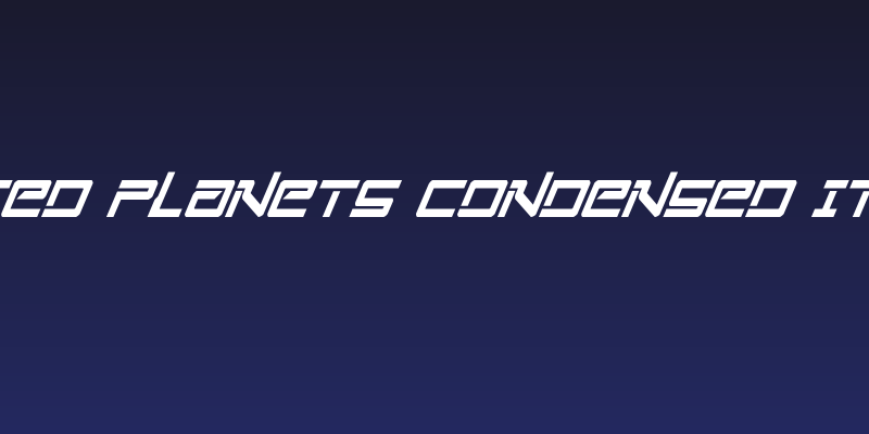 United Planets Condensed Italic Social Header