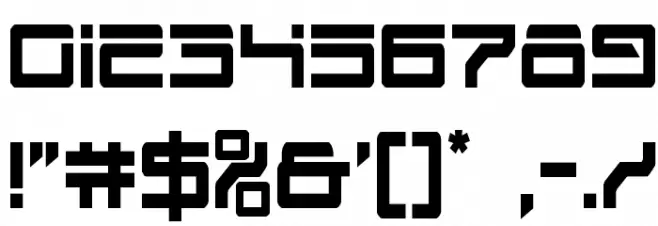 United Planets Condensed Font OTHER CHARS