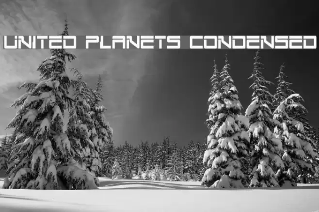 United Planets Condensed Font examples