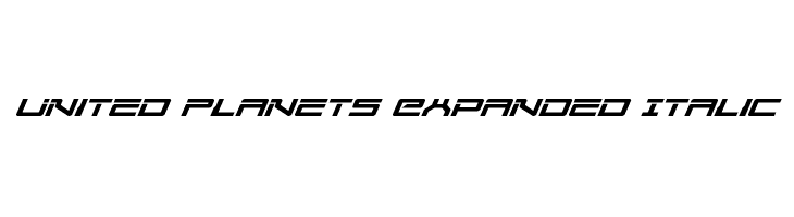 United Planets Expanded Italic  font caratteri gratis