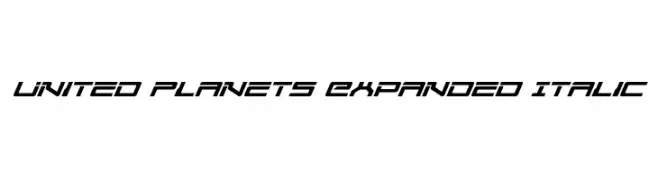 United Planets Expanded Italic  Frei Schriftart Herunterladen