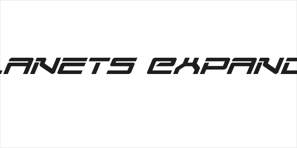 United Planets Expanded Italic Logo