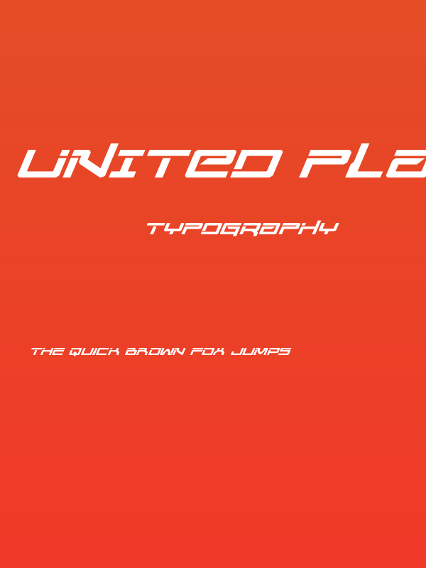 United Planets Expanded Italic Poster