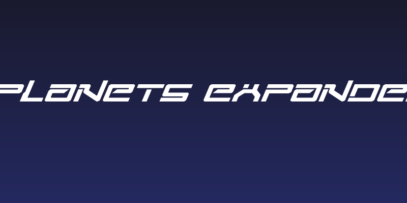 United Planets Expanded Italic Social Header