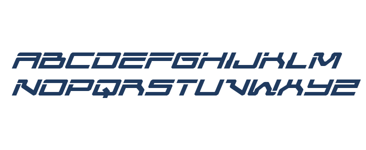 United Planets Expanded Italic Lowercase