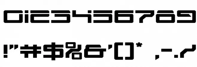 United Planets Expanded Font OTHER CHARS