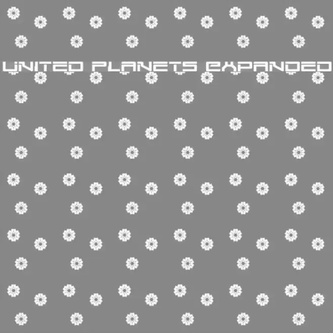 United Planets Expanded Font examples