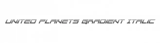 United Planets Gradient Italic  Frei Schriftart Herunterladen