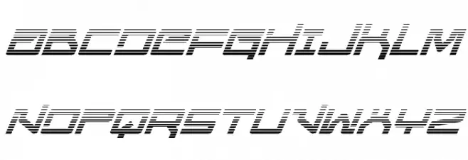 United Planets Gradient Italic Font Litere mari