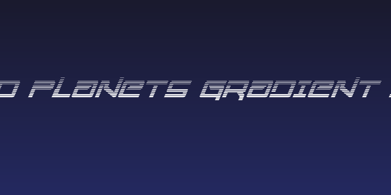 United Planets Gradient Italic Social Header