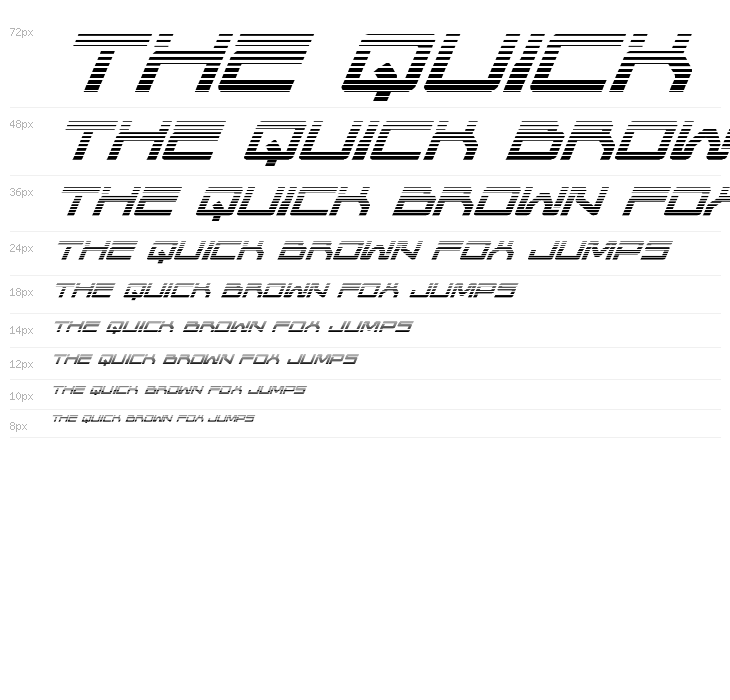 United Planets Gradient Italic Waterfall