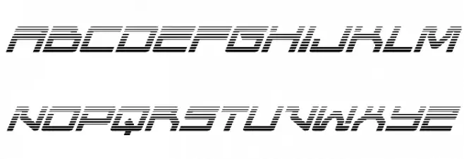United Planets Gradient Italic 字体 小写