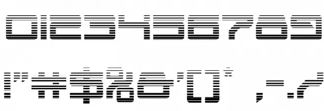 United Planets Gradient Font OTHER CHARS