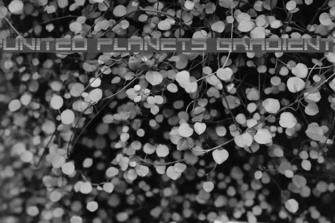 United Planets Gradient Font examples
