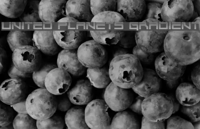 United Planets Gradient Font examples