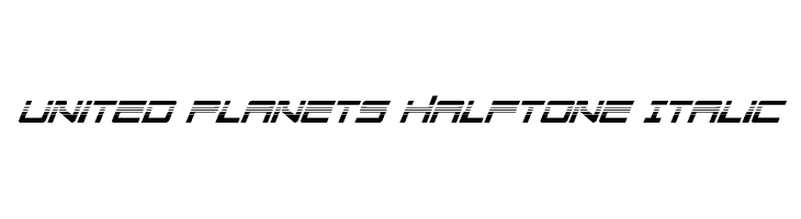 United Planets Halftone Italic  フリーフォントのダウンロード
