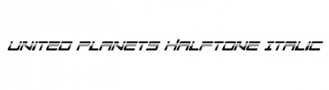United Planets Halftone Italic  フリーフォントのダウンロード
