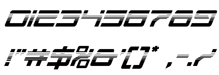 United Planets Halftone Italic Font OTHER CHARS