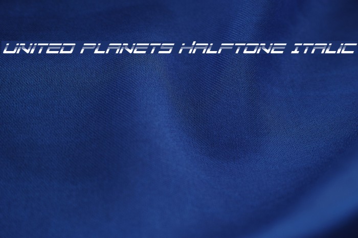 United Planets Halftone Italic Font examples