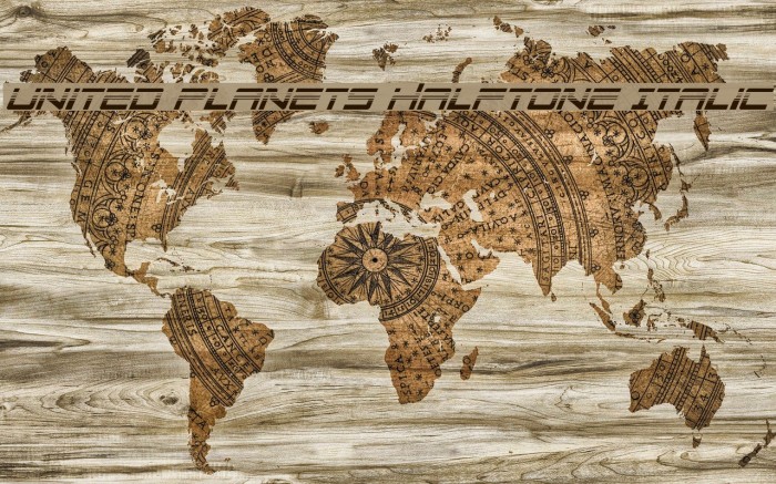 United Planets Halftone Italic Font examples