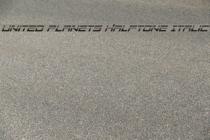 United Planets Halftone Italic Font examples