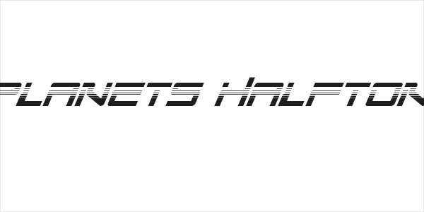 United Planets Halftone Italic Logo