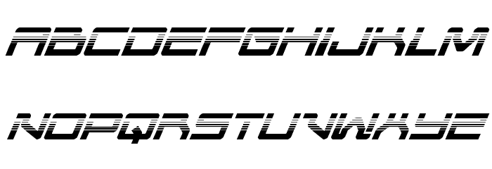 United Planets Halftone Italic Font LOWERCASE