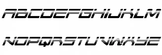 United Planets Halftone Italic Fuentes MINÚSCULAS