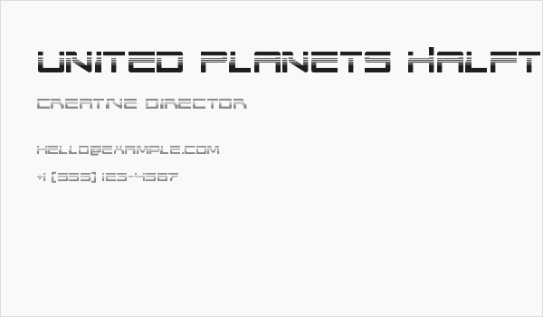 United Planets Halftone Business Card