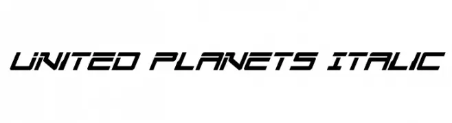 United Planets Italic  Frei Schriftart Herunterladen
