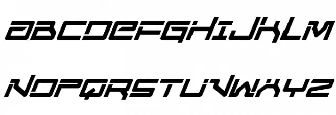 United Planets Italic Font UPPERCASE
