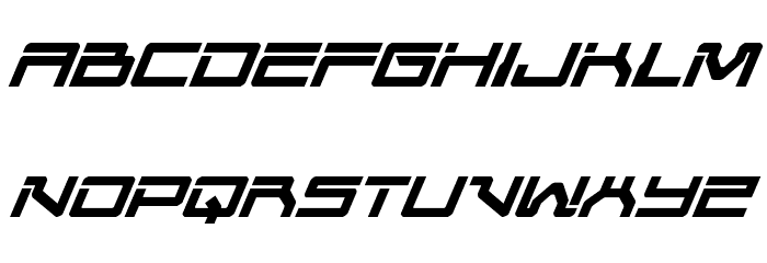 United Planets Italic Font LOWERCASE