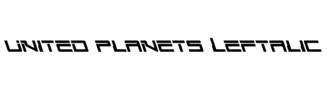 United Planets Leftalic  Frei Schriftart Herunterladen