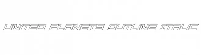 United Planets Outline Italic  フリーフォントのダウンロード