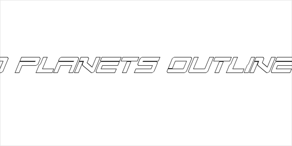 United Planets Outline Italic Logo