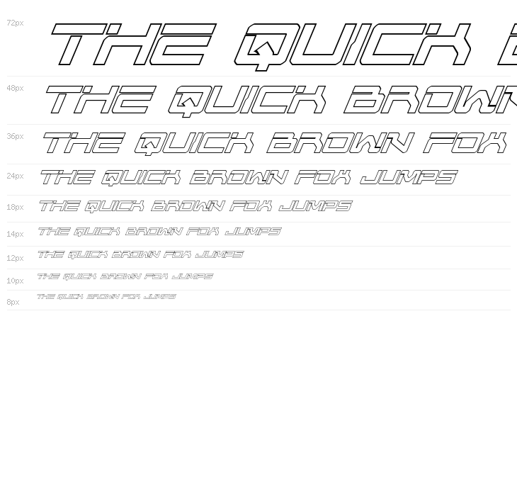 United Planets Outline Italic Waterfall