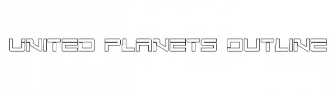 United Planets Outline  Frei Schriftart Herunterladen