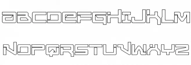 United Planets Outline Font Litere mari