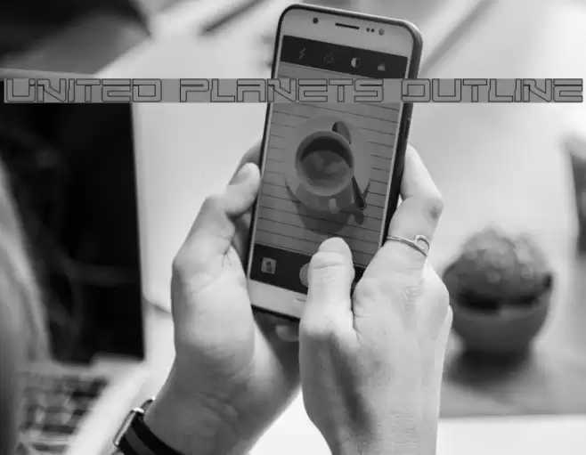 United Planets Outline Font examples