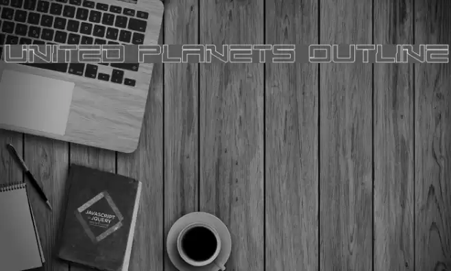 United Planets Outline Font examples