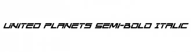 United Planets Semi-Bold Italic  font caratteri gratis