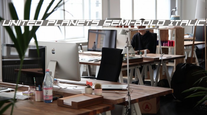 United Planets Semi-Bold Italic Example 2