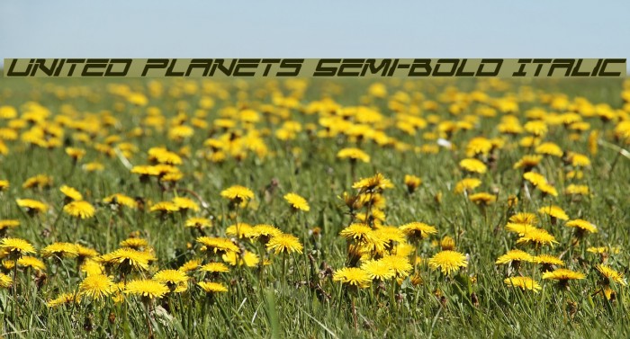United Planets Semi-Bold Italic Example 3